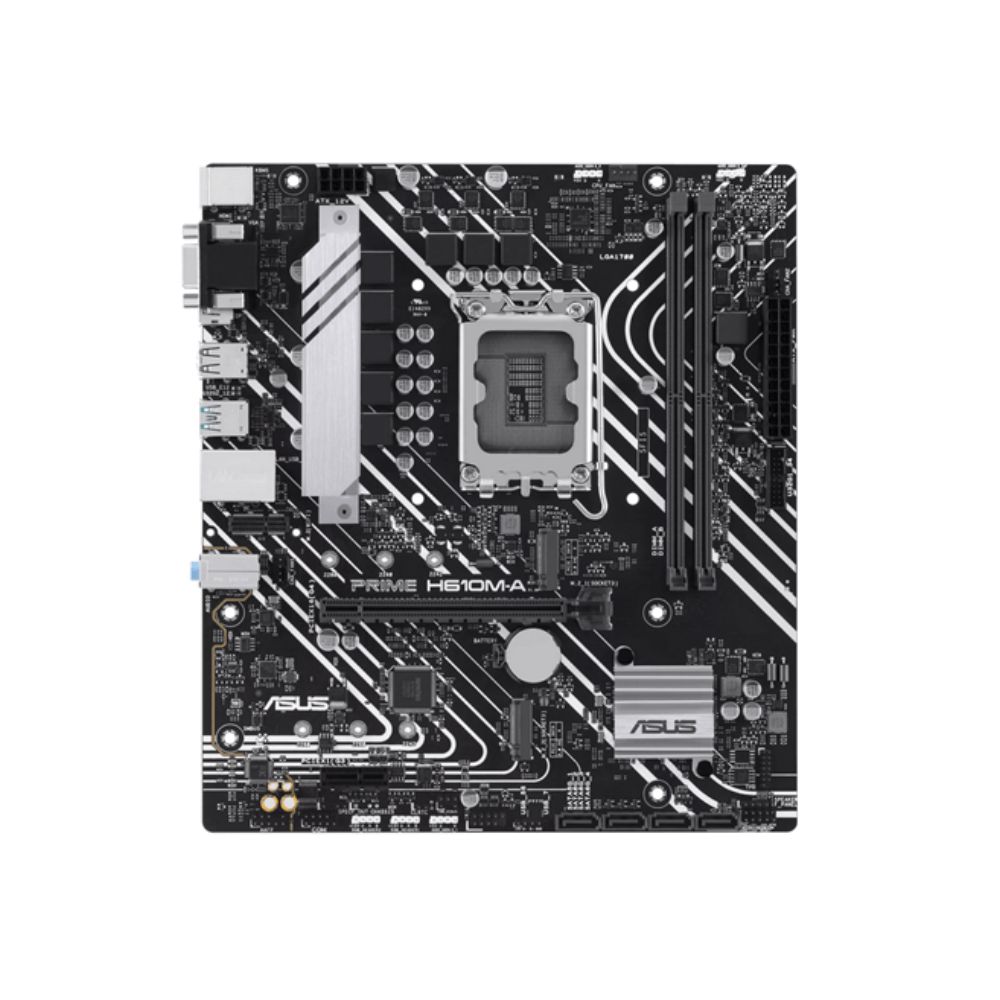 Купить Материнская плата ASUS PRIME H610M-A R2.0, LGA1700 H610 2xDDR5 4xSATA3 2xM.2 D-Sub HDMI DP mATX в Алматы