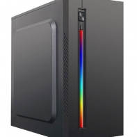 Купить Компьютерный корпус APEX-V03, RGB,БП 400W, black, MATX, 1xUSB 2.0, 1xUSB 3.0, 1x микр, 1х HD-Audio в Алматы