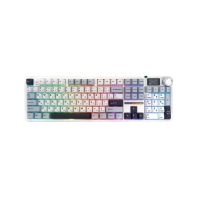 Купить KeyBoard  Bluetooth, Aula F108 Pro, Reaper switch, 104 keys, EN/RU/KZ BT/2.4 GHz/USB, B+W+B Purple в Алматы