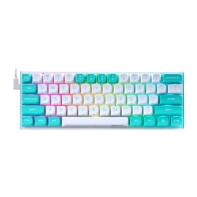 Купить KeyBoard  USB , Redragon Fidd RU, turquoise/white, (72187) в Алматы