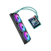 купить СЖО ASUS ROG RYUO IV 360 ARGB MIKU, movable curved 6.67-inch AMOLED display, 3xARGB FAN, AM5, 1700, 1851, Black, Retail в Алматы фото 2