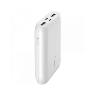 Купить Портативное зарядное устройство Belkin 10000mAh, 15W Dual USB-A, USB-C, white в Алматы