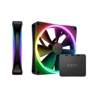 купить Кулер NZXT&nbsp;F140RGB Duo 140mm Dual-sided RGB Fan&nbsp;Twin Pack (Black) w/RGB Controller&nbsp;RF-D14DF-B1 в Алматы фото 2