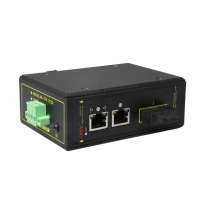 Купить Коммутатор PoE индустриальный 2-портовый ONV IPS31032PS-S <2 порта 10/100Mbps PoE 802.3af/at (max 30W на порт), 1 порт Optical 10/100M, SC Singlemode (25km) Single Fiber, 1310/1550nm (Модуль в комплекте), бюджет мощности PoE 60W (адаптер питания в ко в Алматы