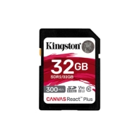 Купить Карта памяти SD, Kingston Canvas React Plus, 32GB, SDR2/32GB, UHS-II, R300/W260 + USB Adapter в Алматы