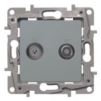 Купить Legrand 672457 Розетка TV/SAT 2каб АЛЮ ETIKA /  в Алматы