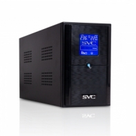 Купить Источник бесперебойного питания, SVC, V-1200-L-LCD, Мощность 1200ВА/720Вт, Диапазон работы AVR: 145-290В, Бат.: 12В/7 Ач*2шт., 3 вых.: Shuko CEE7., Чёрный в Алматы