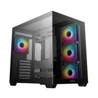 Купить Компьютерный корпус FSP S340, Без БП, 2xUSB3.0, 3xFAN120 ARGB, 2xGlass, Black, ATX в Алматы