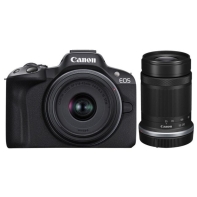 Купить Цифровой фотоаппарат CANON EOS R50 + RF-S 18-45 mm IS STM + RF-S 55-210 mm IS STM Black&nbsp;5811C034 в Алматы