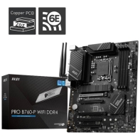 купить Материнская плата MSI PRO B760-P WIFI DDR4 LGA1700 4xDDR4 4xSATA3 RAID 2xM.2 HDMI DP ATX в Алматы фото 2