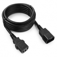 Купить Кабель питания сист.блок-монитор Cablexpert PC-189-1-3M, 3м, C13-C14, 3x1кв.мм., черный, с заземлени в Алматы