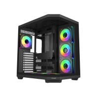 Купить Корпус FSP U580-BA, ULTRA Tower ATX, ATX(BTF), M-ATX, Mini-ITX, VGA up to 415mm, 7xARGB FAN, Black в Алматы