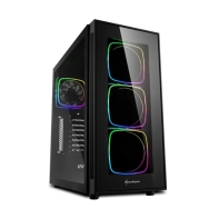 Купить Корпус ПК без БП Sharkoon TG6 RGB <ATX, 3x3.5, 4x2.5, 2xUSB 3.0, 2xUSB2.0, Audio, 452*215*465mm> в Алматы
