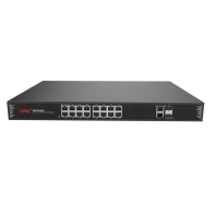 Купить Коммутатор PoE 16-портовый ONV-POE33020PF <16*10/100/1000M POE port,802.3af/at+2*10/100/1000M, RJ 45+ 2*1000M SFP fiber slot, Built-in power supply, compatible with 1U rack> в Алматы