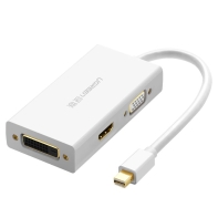 Купить Конвертер Ugreen MD114 Mini DP To HDMI/ VGA/ DVI(24+1) Converter Black, 20418 в Алматы