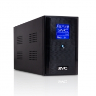 Купить Источник бесперебойного питания, SVC, V-1500-L-LCD, Мощность: 1500ВА/900Вт, Диапазон работы AVR: 145-290В, Бат.: 12В/9 Ач*2шт., 3 вых.: Shuko CEE7, Чёрный в Алматы