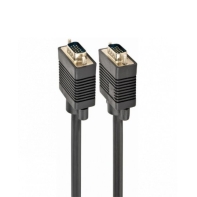 Купить Кабель VGA Premium Cablexpert CC-PPVGA-10M-B, 15M/15M, 10м, черный, двойной экран, феррит.кольца в Алматы