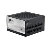 Купить Блок питания MSI 1000W, PRO A1000PL PCIE5, Full Modular, ATX, 80+ PLATINUM, >92%, Fan 120mm, Черный в Алматы