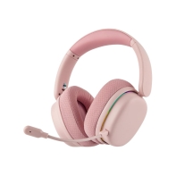Купить Bluetooth headphone AULA G7 PRO PINK, BT5.3/2.4G/cable, pink в Алматы