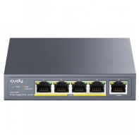 Купить Коммутатор PoE+ GbE  5-портовый CUDY GS1005P <5-Port 10/100/1000M PoE+ Switch 60W, 5 10/100/1000M ports with 4POE+ Ports Unmanaged Switch with UL power adapter IEEE802.3af / IEEE802.3at, 60W External> в Алматы