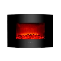 Купить Камин электрический настенный Cecotec ReadyWarm 2200 Curved Flames черный в Алматы