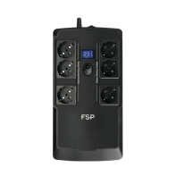 купить ИБП FSP Nanofit 800 480W/батарея 12V 5Ah/2xUSB charger 5V/1A//RJ45/6 розеток Euro/ЖК-дисплей в Алматы фото 2
