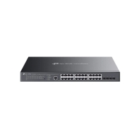 Купить Коммутатор PoE++ управляемый 2.5GbE 28-портовый Tp-Link SG3428XMP <JetStream&trade; 8 портов PoE++ (max 90W на порт), 16 портов GbE 802.3af/at (max 30W на порт), 4 слота SFP+ 10 Гбит/с, коммутационная матрица 128Gbps, консольный порт управления, бюджет мощ в Алматы