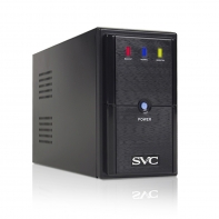Купить Источник бесперебойного питания, SVC, V-800-L, Мощность 800ВА/480Вт, Диапазон работы AVR: 165-275В, AVR в режиме Booster: 138-292В, Бат.: 12В/9 Ач*1шт., 3 вых.: 2 Shuko CEE7 1 IEC C13 (Bypass), Чёрный в Алматы