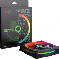 Купить Кулер для кейса, Gamemax, GMX-12RAINBOW-D, Светодиоды Addresable RGB 3Pin, 1100&plusmn;10%об.мин, 9 лопастей, 3+4pin (Для полноценной работы подсветки обязательно нужна материнская плата с поддержкой синхронизации Addresable RGB 3PIN на мат.плате) в Алматы