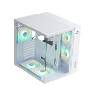 купить Корпус Wintek Cube Pro V909-W TG, ATX, USB 1*3.0/2*2.0, 5*12cm ARGB PWM (контр.   пульт д/у), белый в Алматы фото 2
