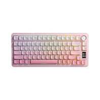 Купить Клавиатура AULA S75 Pro Pink, mechanical, Gray wood switch, EN, 2.4/BT/USB-C в Алматы