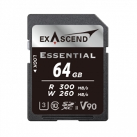 Купить Карта памяти SD Exascend Essential, 64Gb, SDXC II, UHS-II (V90), R300/W260&nbsp;EX64GSDU2-S в Алматы