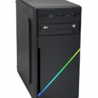 Купить Компьютерный корпус APEX-V05, RGB, БП 400W, black, MATX, 1xUSB 2.0, 1xUSB 3.0, 1x микр, 1х HD-Audio в Алматы