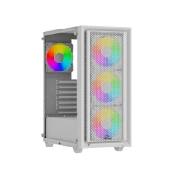 Купить Корпус Wintek Apollo 802-W-M TG, ATX/Micro ATX, USB 1*3.0/2*2.0, HD Mic, 4*12cm ARGB (контроллер   пульт д/у в комплекте), белый в Алматы