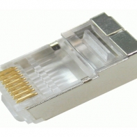 Купить Коннектор RJ-45 Cat 5e, FTP экран, Dintek Сплав меди с золотым напылением в Алматы