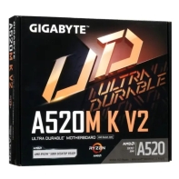 Купить Материнская плата GIGABYTE A520M-K-V2, AM4, A520, PCIe16x, PCIe,D-SUB+HDMI, GLAN, 4SATA, 2DDR4, MATX в Алматы