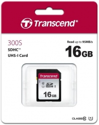 Купить Карта памяти SD 16GB Class 10 U1 Transcend TS16GSDC300S в Алматы