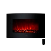 Купить Камин электрический настенный Cecotec ReadyWarm 3500 Curved Flames черный в Алматы