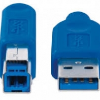 Купить Кабель Manhattan USB 3.0, A(M)/B(M), 2 м, синий 322430                                                                                                                                                                                                     в Алматы