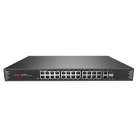 Купить Коммутатор PoE 24-портовый ONV-POE33028PF <24*10/100/1000M POE port,802.3af/at+2*10/100/1000M,RJ 45 +2*1000M SFP fiber slot. Built-in power supply, compatible with 1U rack. Fiber module excluded. Fan inside> в Алматы