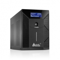 Купить Источник бесперебойного питания, SVC, V-2000-F-LCD, Smart, USB, Мощность 2000ВА/1200Вт, Диапазон работы AVR: 175-275В, Бат.: 12В/9 Ач*2шт., 4 вых.: Shuko CEE7 , Чёрный в Алматы