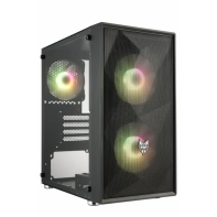 купить Компьютерный корпус FSP CST130A,&nbsp;RGB, Glass, Black, M-ATX в Алматы фото 2
