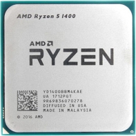 Купить Процессор CPU AM4 AMD Ryzen 5 1400 TRAY <3.4GHz, 65W, 4C/8T, 10MB(L2-2MB L3-8MB)> в Алматы