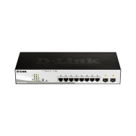 Купить D-Link DGS-1210-10P Коммутатор 8-порт10/100/1000 + 2 комбо-портами 1000Base-T/SFP  PoE в Алматы