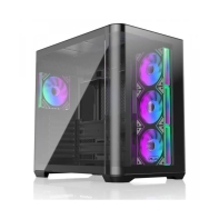 Купить Корпус Raijintek ATREUS BT4, Midi-Tower, TG, 4x120mm ARGB, 2xUSB-A 3.0 + 1xUSB Type-C , E-ATX, ATX, mATX, mITX Black в Алматы