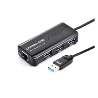 купить Конвертер сигнала UGREEN 20265 USB 3.0 Hub with Gigabit Ethernet Adapter&nbsp; в Алматы фото 2