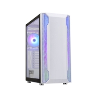 Купить Case ATX midi tower APEX, 3701 white, 1*120mm ARGB + 3*120mm white + ARGB fan hub + RC,. (без БП) в Алматы