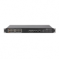 Купить Коммутатор Dahua, DH-PFS4218-16ET-240, 19-дюймовый стоечный, 16 портов 10/100M   2 комбо порта SFP, Управляемый (L2), PoE, Корпус металл, 1U в Алматы