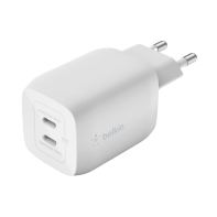 Купить Зарядное устройство сетевое Belkin 65Вт 2хUSB-С GAN PD PPS, кабель USB-С > USB-C, 2м, белый в Алматы