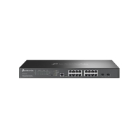 Купить Коммутатор PoE+ управляемый 2.5 GbE 16-портовый Tp-Link SG3218XP-M2 <JetStream&trade; 16 портов 2.5GBASE-T (из них 8 портов с поддержкой 802.3af/at max 30W на порт) 2 SFP+ Slots 10Gbps, коммутационная матрица 120 Гбит/с, консольный порт управления, бюджет  в Алматы
